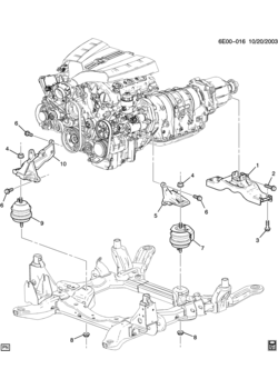 E ENGINE & TRANSMISSION MOUNTING-V6 (LY7/3.6-7, MX5)