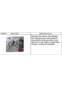 B CARRIER PKG/BICYCLE (WALL MOUNT)