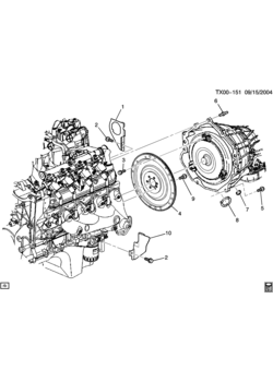 ST ENGINE TO TRANSMISSION MOUNTING (LM4/5.3P)