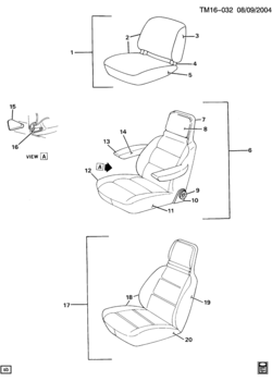 M FRONT SEAT/BUCKET (A51,A57,AV5)
