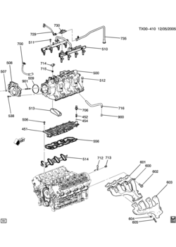 ST ENGINE ASM-5.3L V8 PART 5 MANIFOLD & FUEL RELATED PARTS (LH6/5.3M)