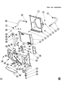M RADIATOR MOUNTING & RELATED PARTS
