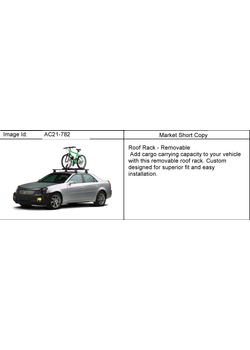 D CARRIER PKG/BICYCLE (ROOF MOUNT)