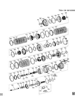 RV AUTOMATIC TRANSMISSION (MT1) PART 3 (HYDRA-MATIC 4L80-E)(THM-R2) CLUTCH GEARS