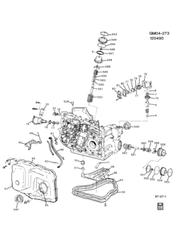 V AUTOMATIC TRANSMISSION (ME9) THM440-T4 CASE & RELATED PARTS