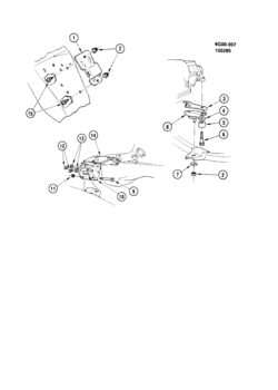 G ENGINE & TRANSMISSION MOUNTING-V8 (LV2/307Y)