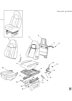 G FRONT SEAT/BUCKET (STANDARD)(AR7)