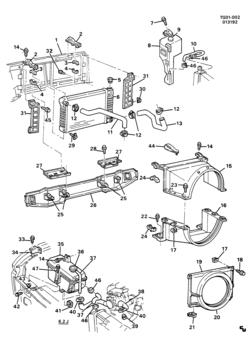 G RADIATOR MOUNTING & RELATED PARTS