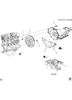 G2,3 ENGINE TO TRANSMISSION MOUNTING (MT1)