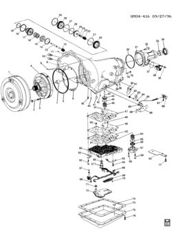 F AUTOMATIC TRANSMISSION (M30) PART 1 (4L60E) CASE & RELATED PARTS/PARK LOCK LINKAGE