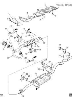 S(03-53) EXHAUST SYSTEM (L35/4.3W, FEDERAL EMISSIONS NF2)