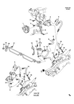 ST STEERING PUMP MOUNTING & HOSES (LN8/2.5E)