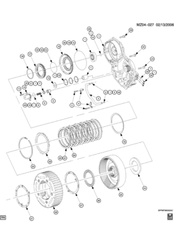 A AUTOMATIC TRANSMISSION (M43) CASE COVER, 1-2 REVERSE CLUTCH & 1-2 REVERSE GEAR