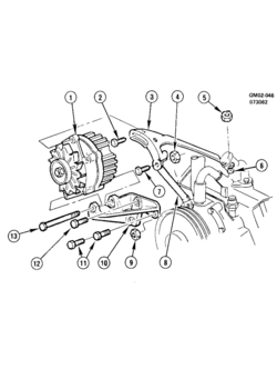 B GENERATOR MOUNTING-5.7L V8 (LF9/350N)(EXC A.C.)