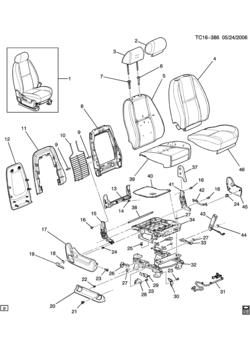 CK1,2(06-36) PASSENGER SEAT/BUCKET (A95)