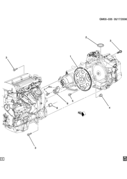 LF ENGINE TO TRANSMISSION MOUNTING (LE5/2.4P)
