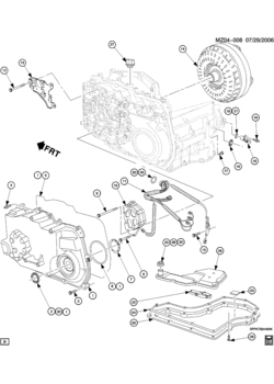 A AUTOMATIC TRANSMISSION (MN5) CASE & RELATED PARTS