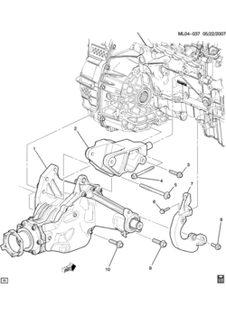 L TRANSFER CASE MOUNTING (MH4)