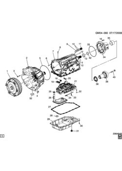 DN AUTOMATIC TRANSMISSION (MYD) (6L90) CASE & RELATED PARTS