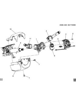 GM STEERING COLUMN PART 2 SWITCHES & COVERS (KEYLESS SWITCH BTM)