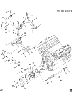 CK ENGINE ASM-6.6L V8 DIESEL COOLING PUMP & RELATED PARTS (LB7/6.6-1)