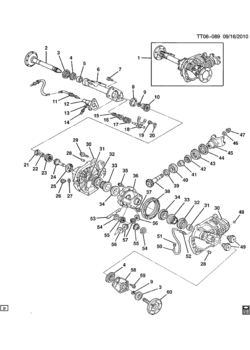 T(03-53) DIFFERENTIAL CARRIER/FRONT AXLE (CHEVROLET X88,G.M.C. Z88)