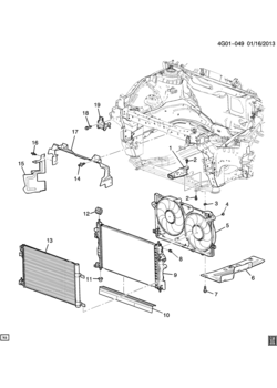 GB,GM,GT RADIATOR MOUNTING & RELATED PARTS (LFX/3.6-3, ELECTRIC STEERING NJ2)