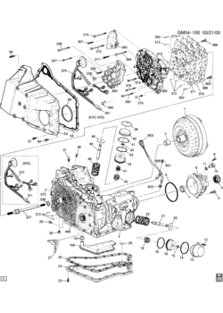 C AUTOMATIC TRANSMISSION (MN3) PART 1 (4T65-E) CASE & RELATED PARTS