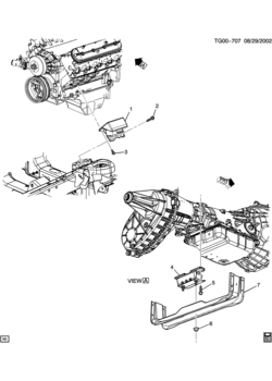 H ENGINE & TRANSMISSION MOUNTING-V8 (LM7/5.3T, M30)