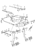 рмозного механизма и сцепления  Трос привода сцепления F ..-F-127 904>>