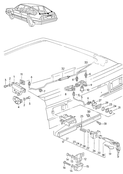 Замок Боковая направляющая деталь Тяга привода для крышки багажного отсека F 32-F-300 001>>