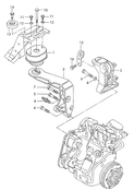 Детали крепежные для двигателя Кронштейн опоры двигателя Фиксатор