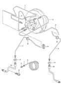 Тормозная трубка Тормозной шланг F             >> 8B-L-003 000* системой тормозов        -ABS-   см. панель иллюстраций: