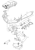 Выпускная труба Нейтрализатор Передний глушитель Промежуточная труба