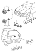 Решётка радиатора Значок SEAT Надписи