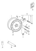 Алюминиевый диск Колпак колеса Балансировочный груз