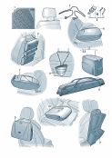 Оригинальные аксессуары Защитное покрытие сиденья  Вешалка для одежды Сумки/ящики *функция 'FI' невозможна