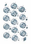 Оригинальные аксессуары Алюминиевый диск Крышка ступицы колеса *функция 'FI' невозможна