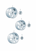 Оригинальные аксессуары Алюминиевый диск 1 к-т цепей противоскольжения *функция 'FI' невозможна