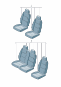 Оригинальные аксессуары Обивка сидений *функция 'FI' невозможна