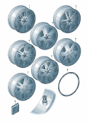 Оригинальные аксессуары Алюминиевый диск Колесный болт - секретка Заслонка для блока клапанов