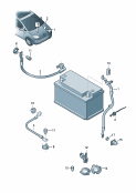 Жгут проводов для АКБ +/- Провод массы генератора   см. панель иллюстраций: