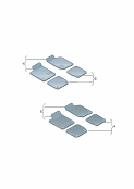 Оригинальные аксессуары 1 к-т ковриков (текстильн.м-л) 1 к-т ковриков (резиновые)