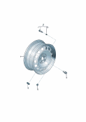 Стальной диск Колпак колеса Балансировочный груз Стальной диск (только для запасного колеса)