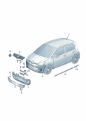 Pешетка радиатора Эмблема VW Защитный молдинг двери