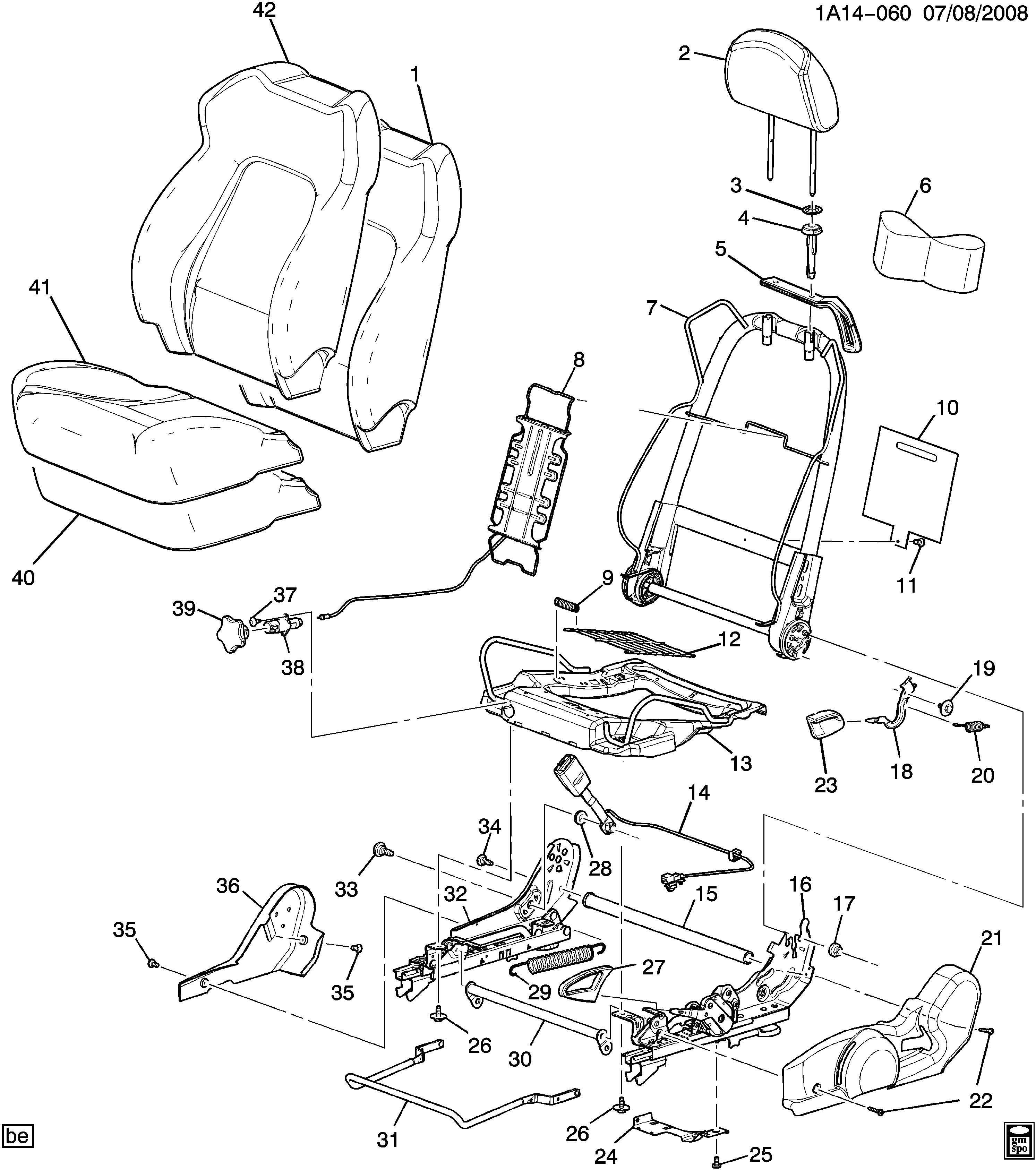 Как снять сиденья кобальт Pontiac Pursuit - A37 SEAT ASM/DRIVER-"E" TRIMS - EPC Online - Drive.by