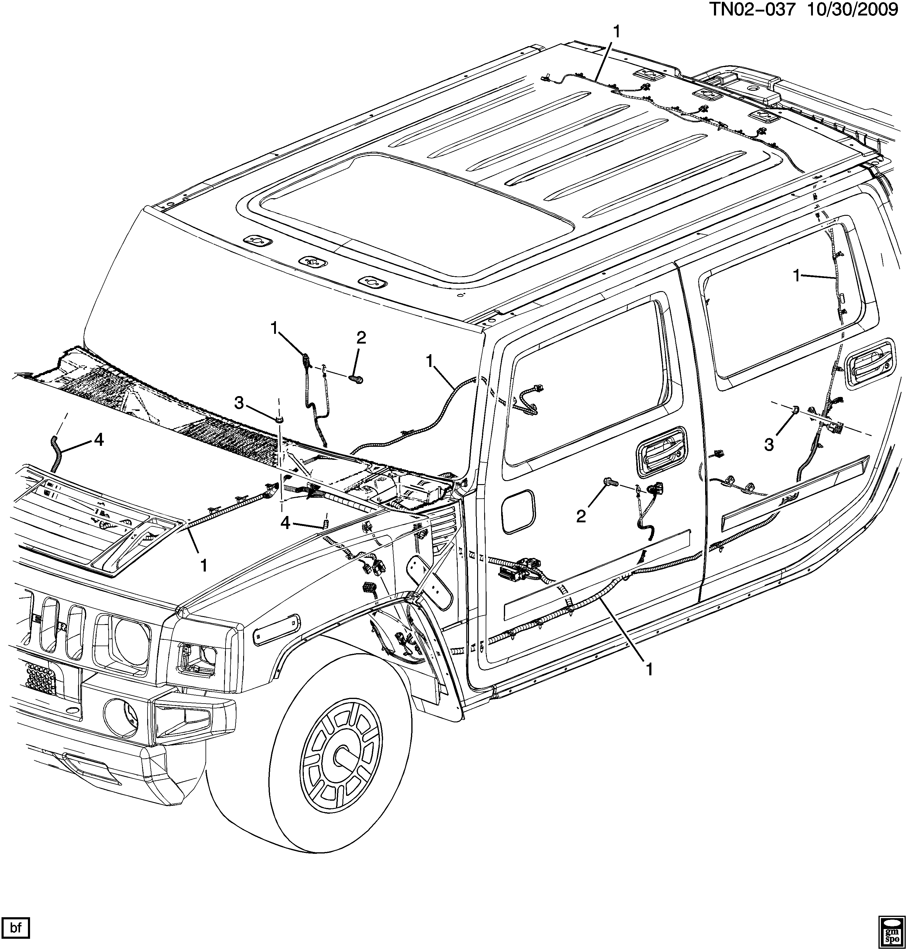 Блоки управления расположение Hummer h2