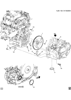 L ENGINE TO TRANSMISSION MOUNTING