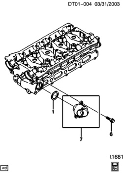 T ENGINE COOLANT THERMOSTAT & HOUSING (L91/1.6D)