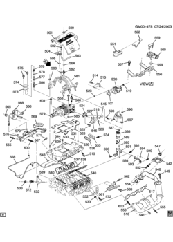 C ENGINE ASM-3.8L V6 PART 5 MANIFOLD AND FUEL RELATED PARTS (L67/3.8-1)